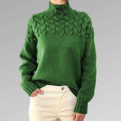 Elarova | Damenpullover mit ZopfstrickDetail
