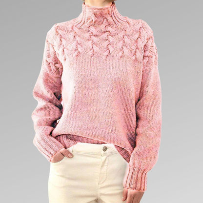 Elarova | Damenpullover mit ZopfstrickDetail