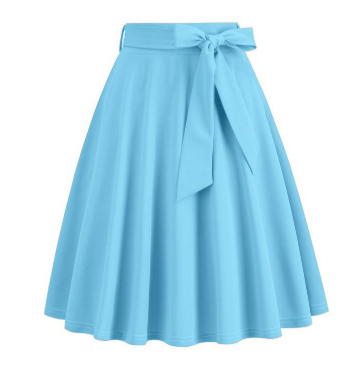 Elarova | Damenrock A-Linie mit Hoher Taille und Femininer Schleife