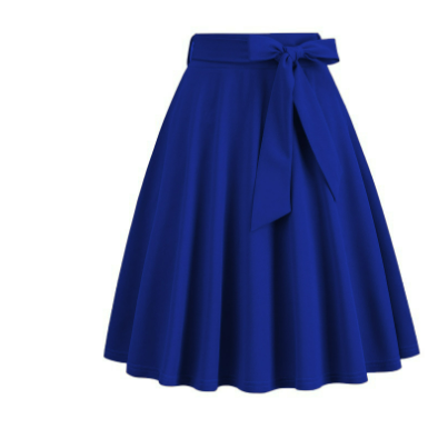 Elarova | Damenrock A-Linie mit Hoher Taille und Femininer Schleife