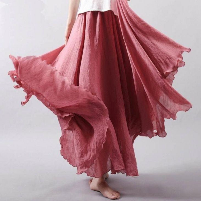 Elarova | Damenrock Faltendesign Leicht & Atmungsaktiv für Elegante Anlässe