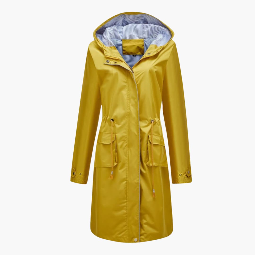 Elarova | Damen’s Kapuzen Trenchcoat mit verstellbarer Taille