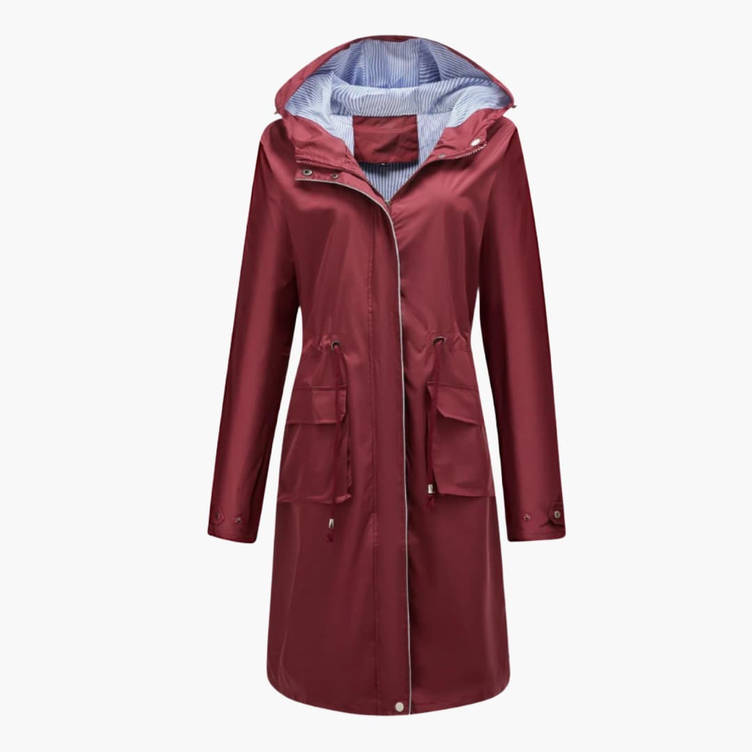 Elarova | Damen’s Kapuzen Trenchcoat mit verstellbarer Taille