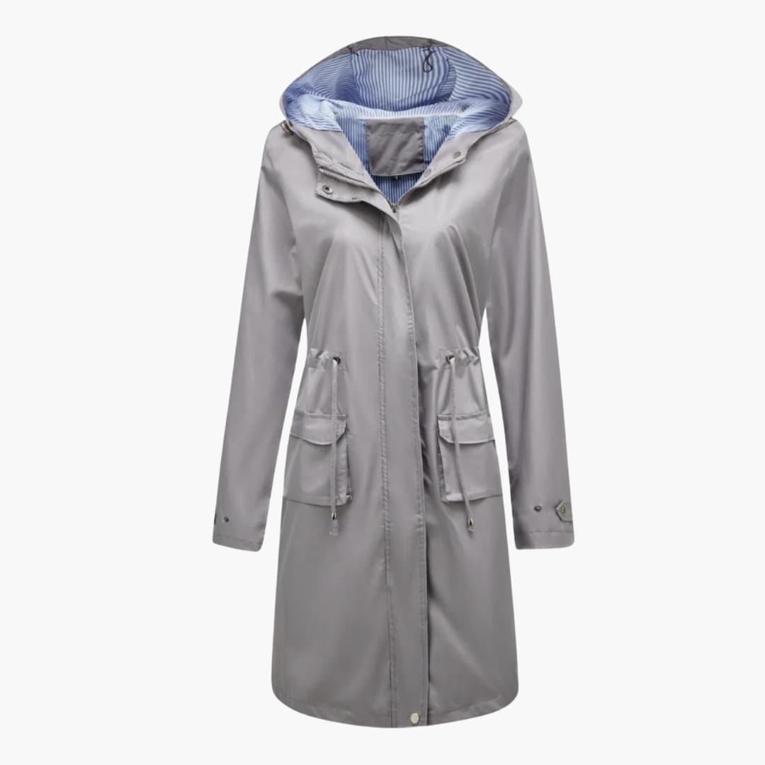 Elarova | Damen’s Kapuzen Trenchcoat mit verstellbarer Taille