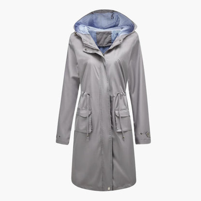 Elarova | Damen’s Kapuzen Trenchcoat mit verstellbarer Taille
