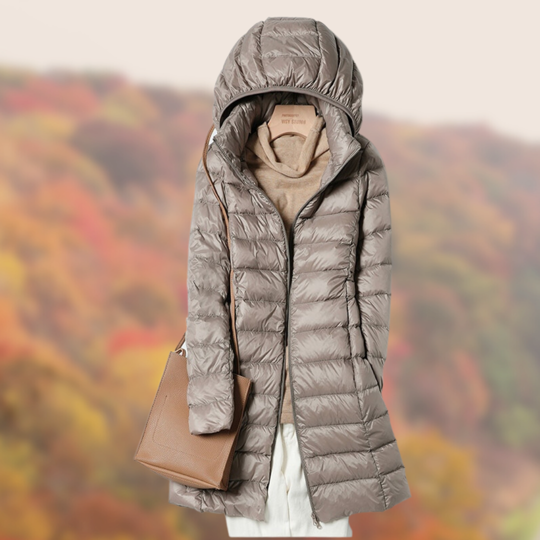 Elarova | Daunenjacke | Ultraleichte Übergangsjacke für Frauen mit Kapuze