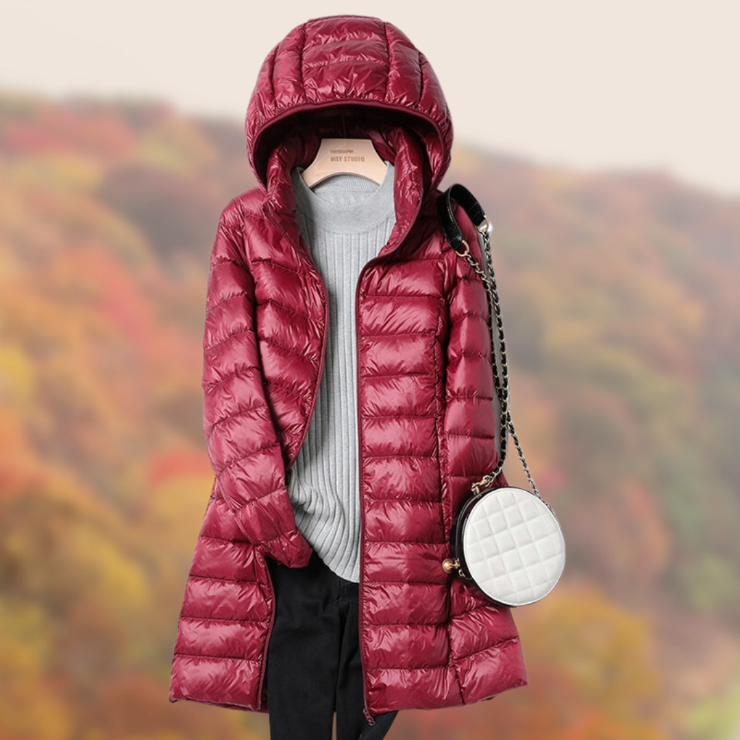 Elarova | Daunenjacke | Ultraleichte Übergangsjacke für Frauen mit Kapuze