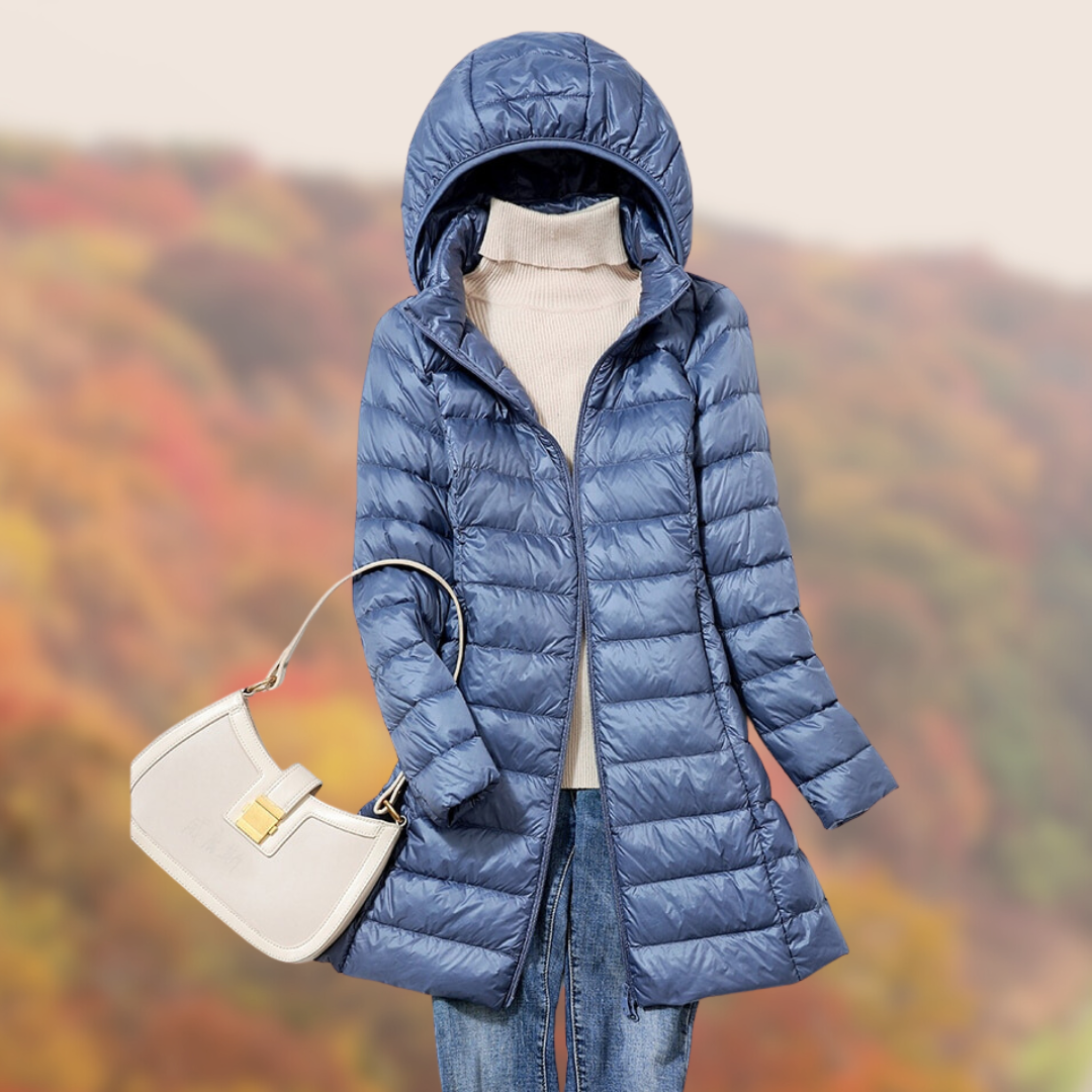 Elarova | Daunenjacke | Ultraleichte Übergangsjacke für Frauen mit Kapuze