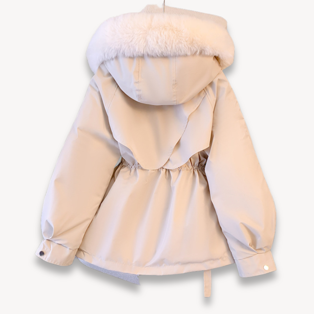 Elarova | Daunenjacke mit Kunstpelzkragen für Damen