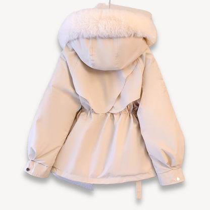 Elarova | Daunenjacke mit Kunstpelzkragen für Damen