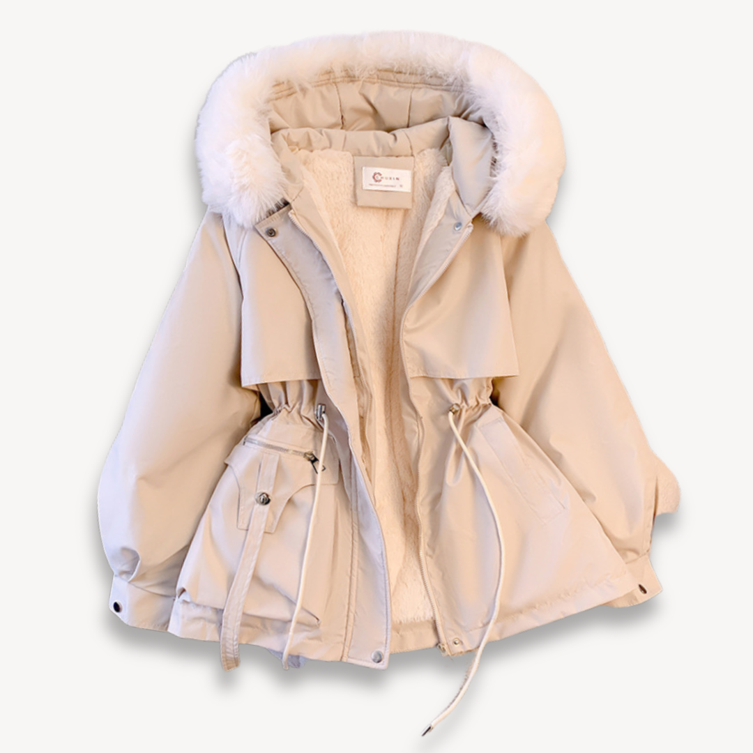 Elarova | Daunenjacke mit Kunstpelzkragen für Damen