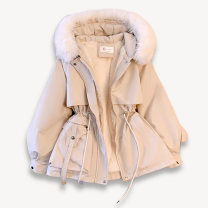 Elarova | Daunenjacke mit Kunstpelzkragen für Damen