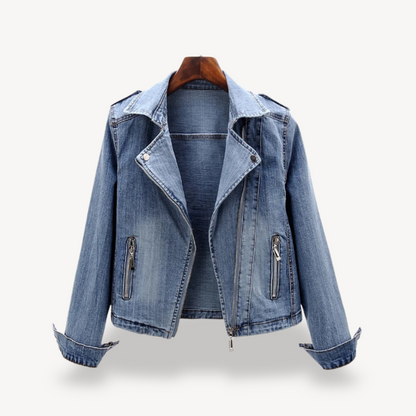 Elarova | Denim-Bikerjacke für Damen