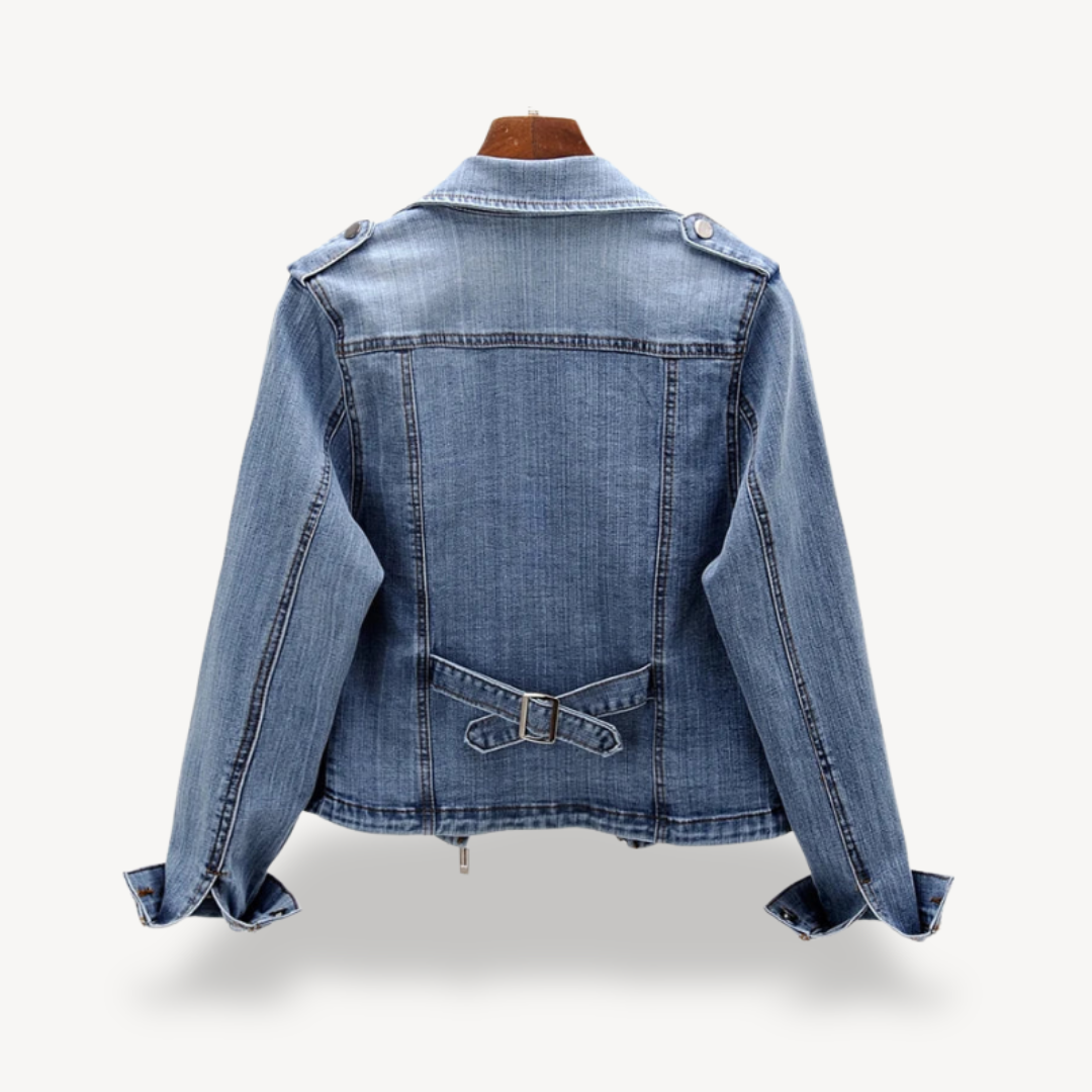 Elarova | Denim-Bikerjacke für Damen