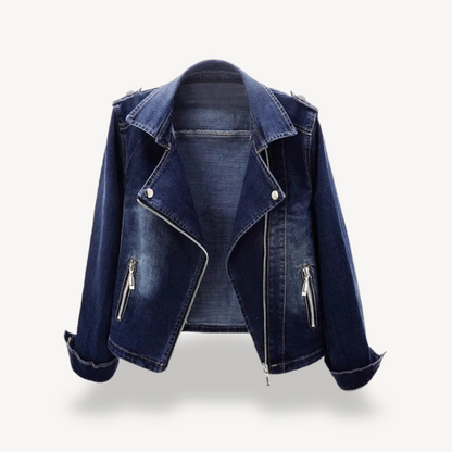 Elarova | Denim-Bikerjacke für Damen