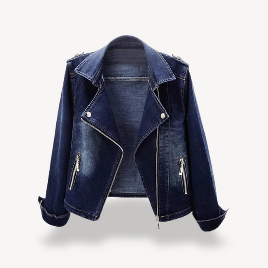 Elarova | Denim-Bikerjacke für Damen
