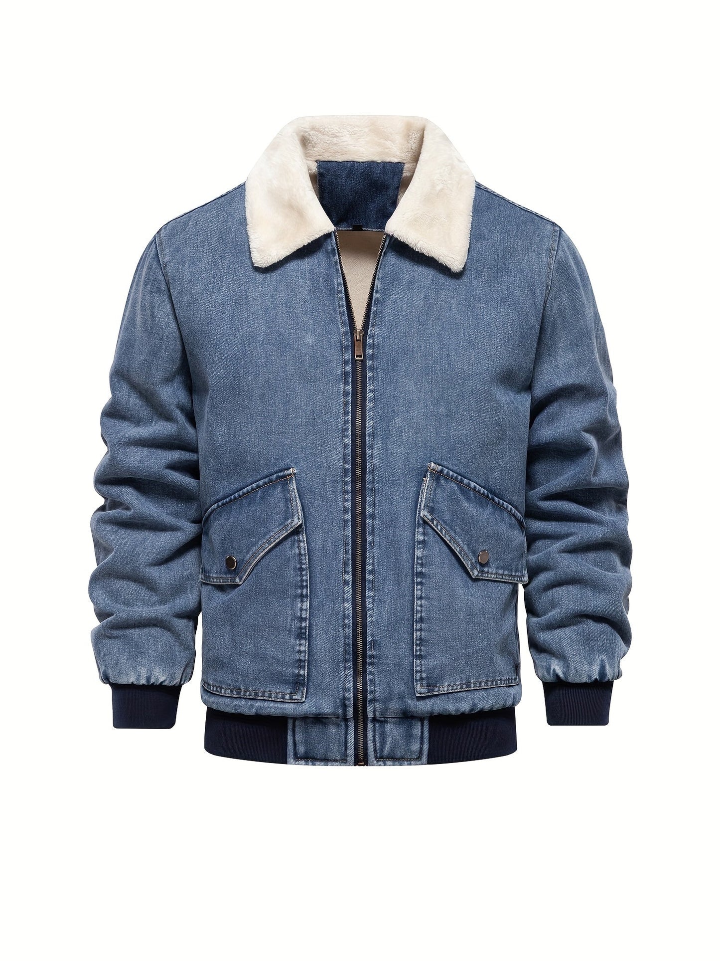 Elarova | Denim-Fleece-Jacke für Herren