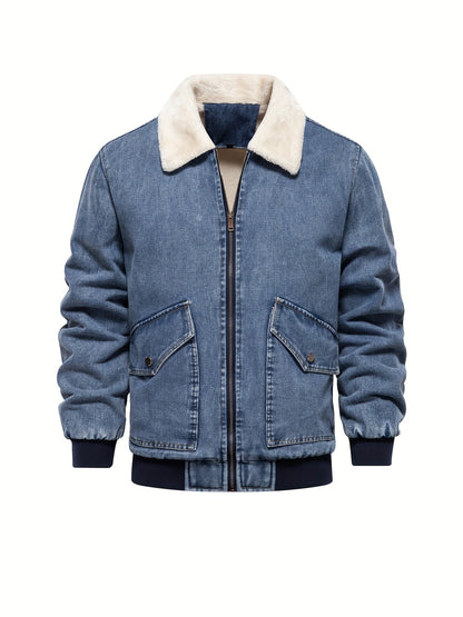 Elarova | Denim-Fleece-Jacke für Herren