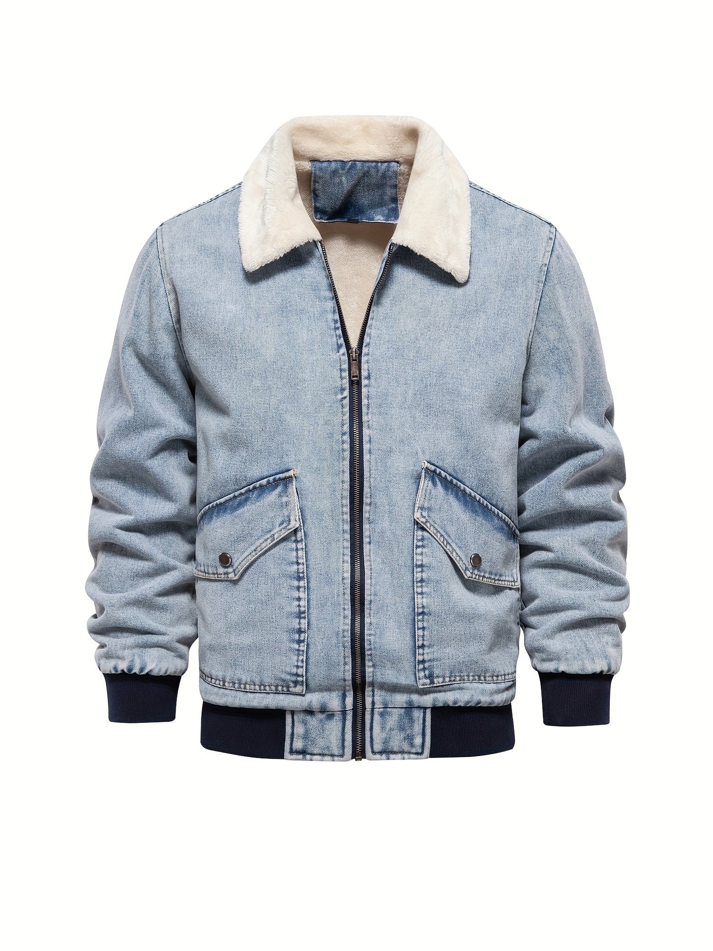 Elarova | Denim-Fleece-Jacke für Herren