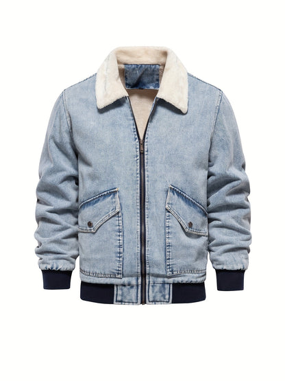 Elarova | Denim-Fleece-Jacke für Herren