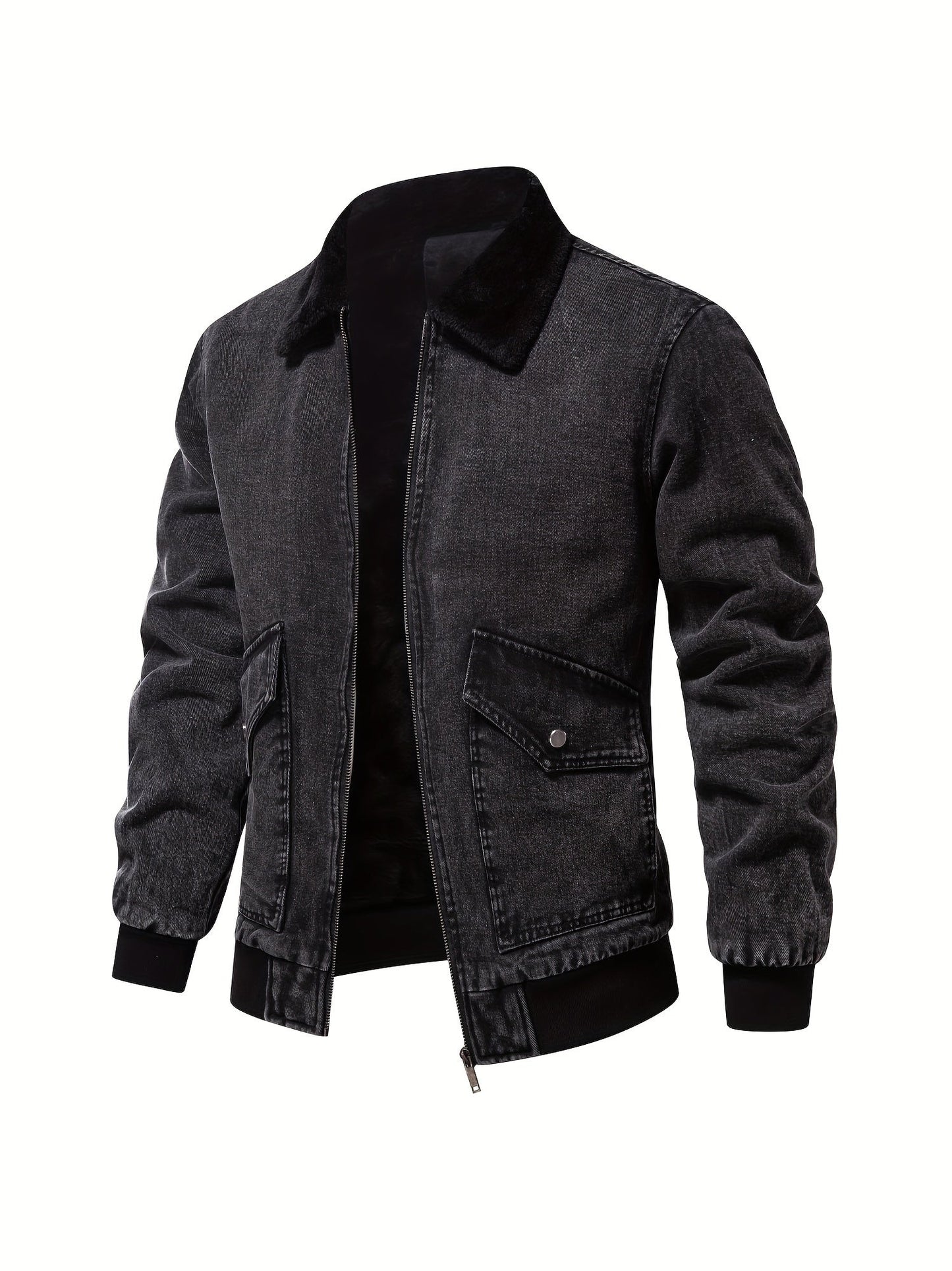 Elarova | Denim-Fleece-Jacke für Herren