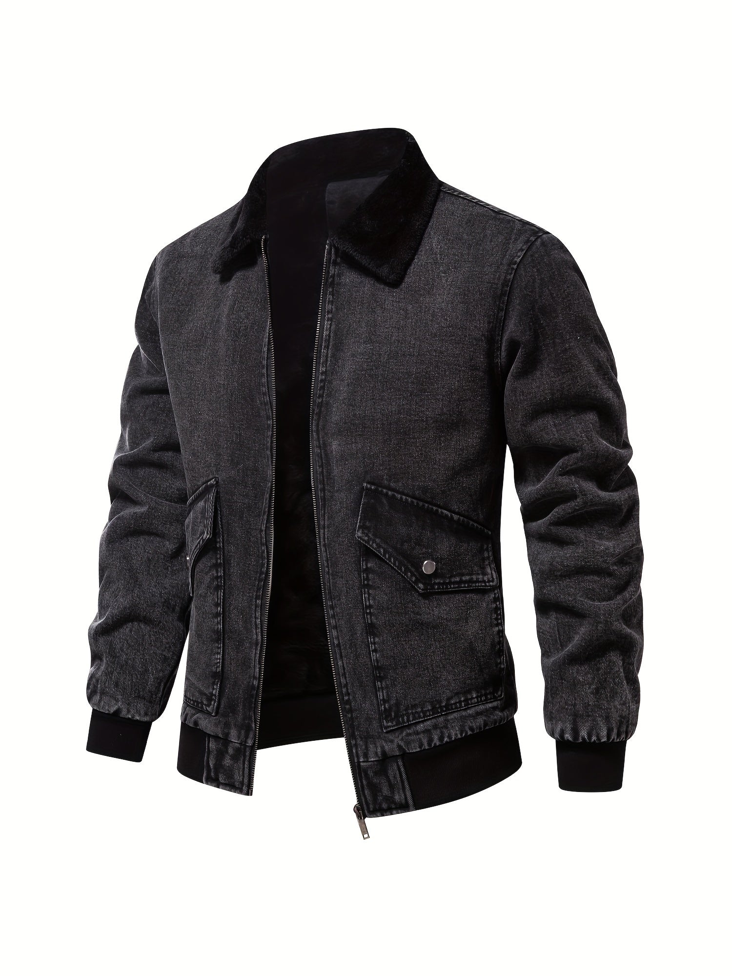 Elarova | Denim-Fleece-Jacke für Herren