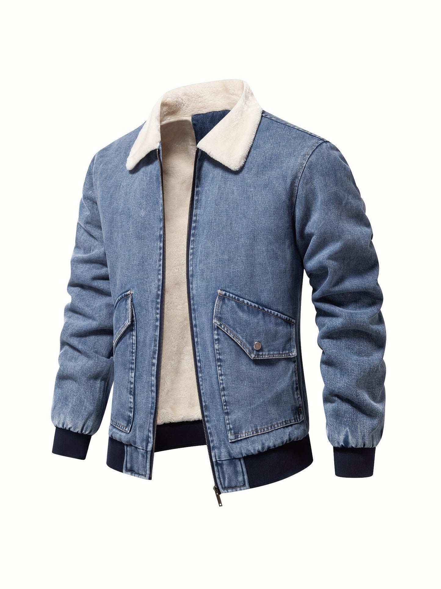 Elarova | Denim-Fleece-Jacke für Herren