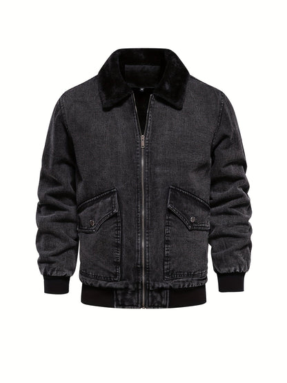 Elarova | Denim-Fleece-Jacke für Herren