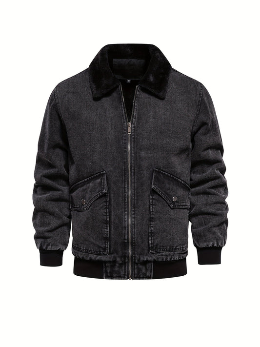 Elarova | Denim-Fleece-Jacke für Herren