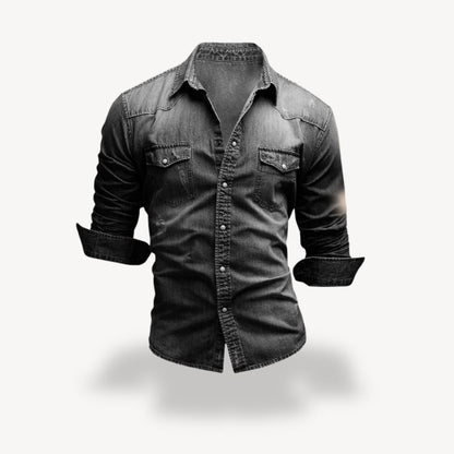 Elarova | Denim Westernhemd Herren