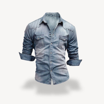 Elarova | Denim Westernhemd Herren