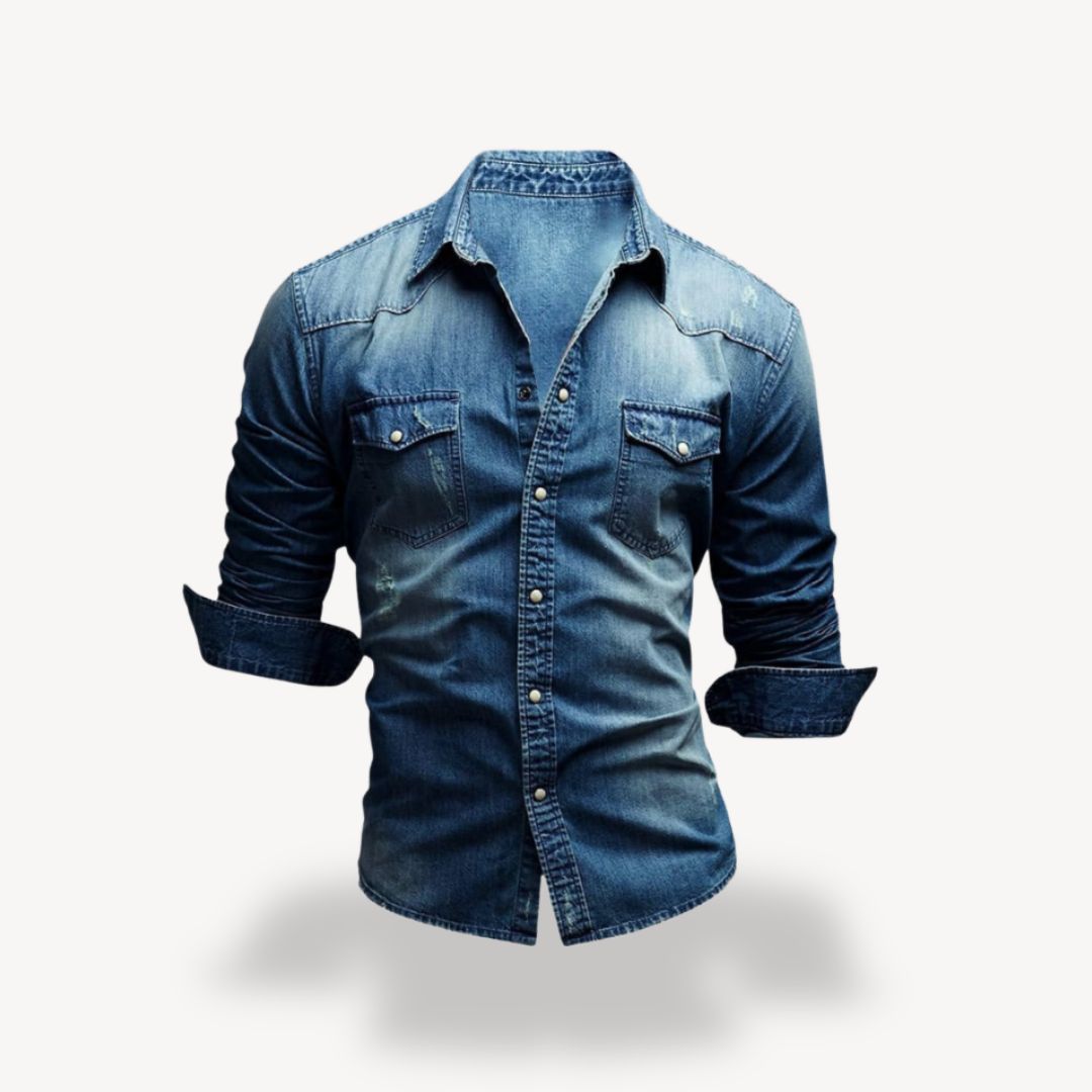 Elarova | Denim Westernhemd Herren