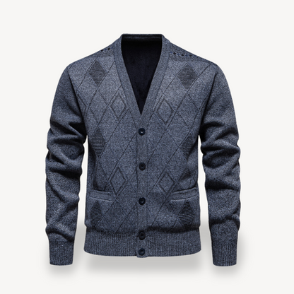 Elarova | Diamant-Strickjacke für Herren