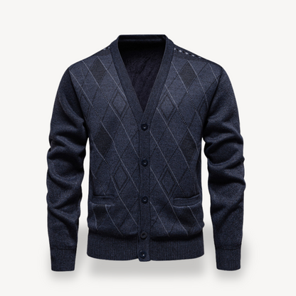 Elarova | Diamant-Strickjacke für Herren