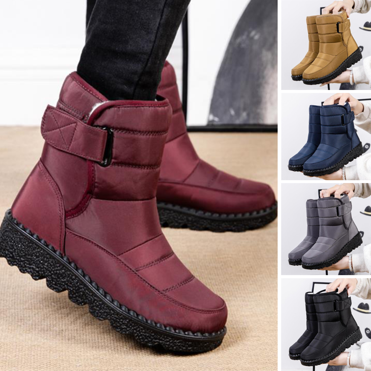 Elarova | Die neuen rutschfesten, wasserdichten, gepolsterten Baumwollstiefel