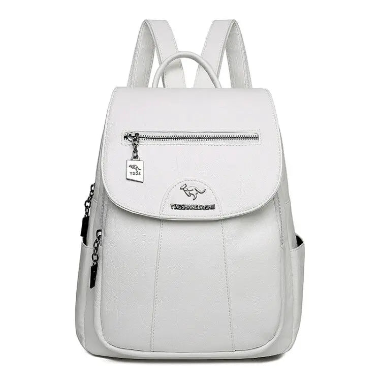 Elarova | Diebstahlsicherer Lederrucksack Mit Großem Fassungsvermögen Für Damen
