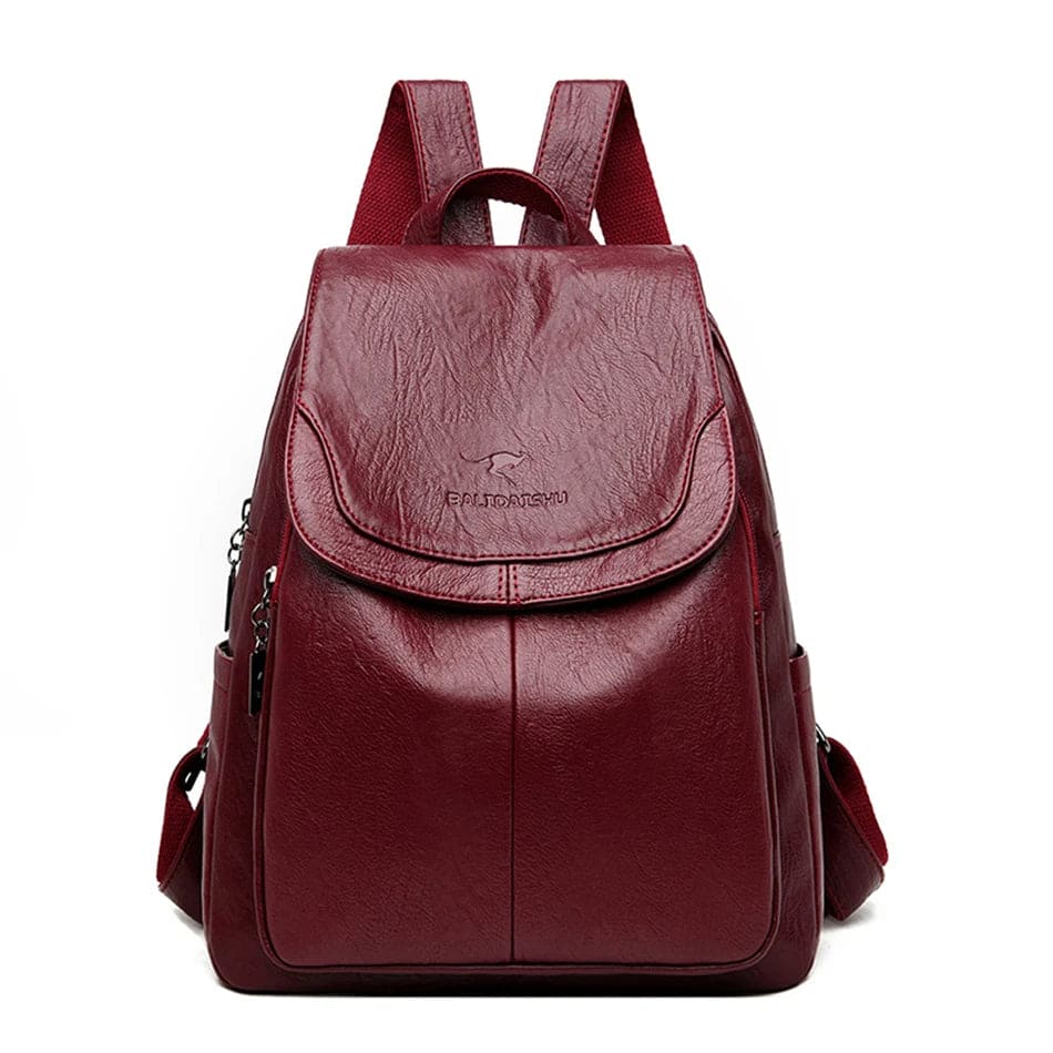 Elarova | Diebstahlsicherer Rucksack aus Leder
