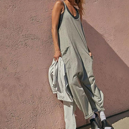 Elarova | Einfarbiger Jumpsuit Damen