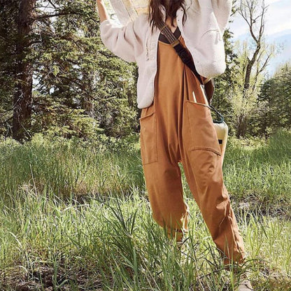 Elarova | Einfarbiger Jumpsuit Damen