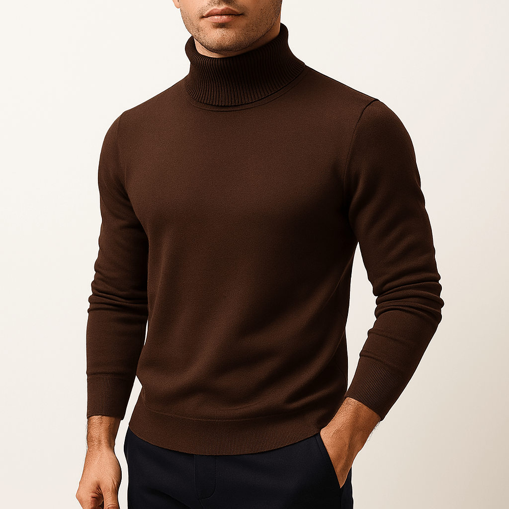 Elarova | Einfarbiger Rollkragenpullover