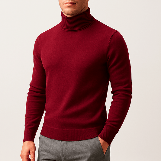 Elarova | Einfarbiger Rollkragenpullover