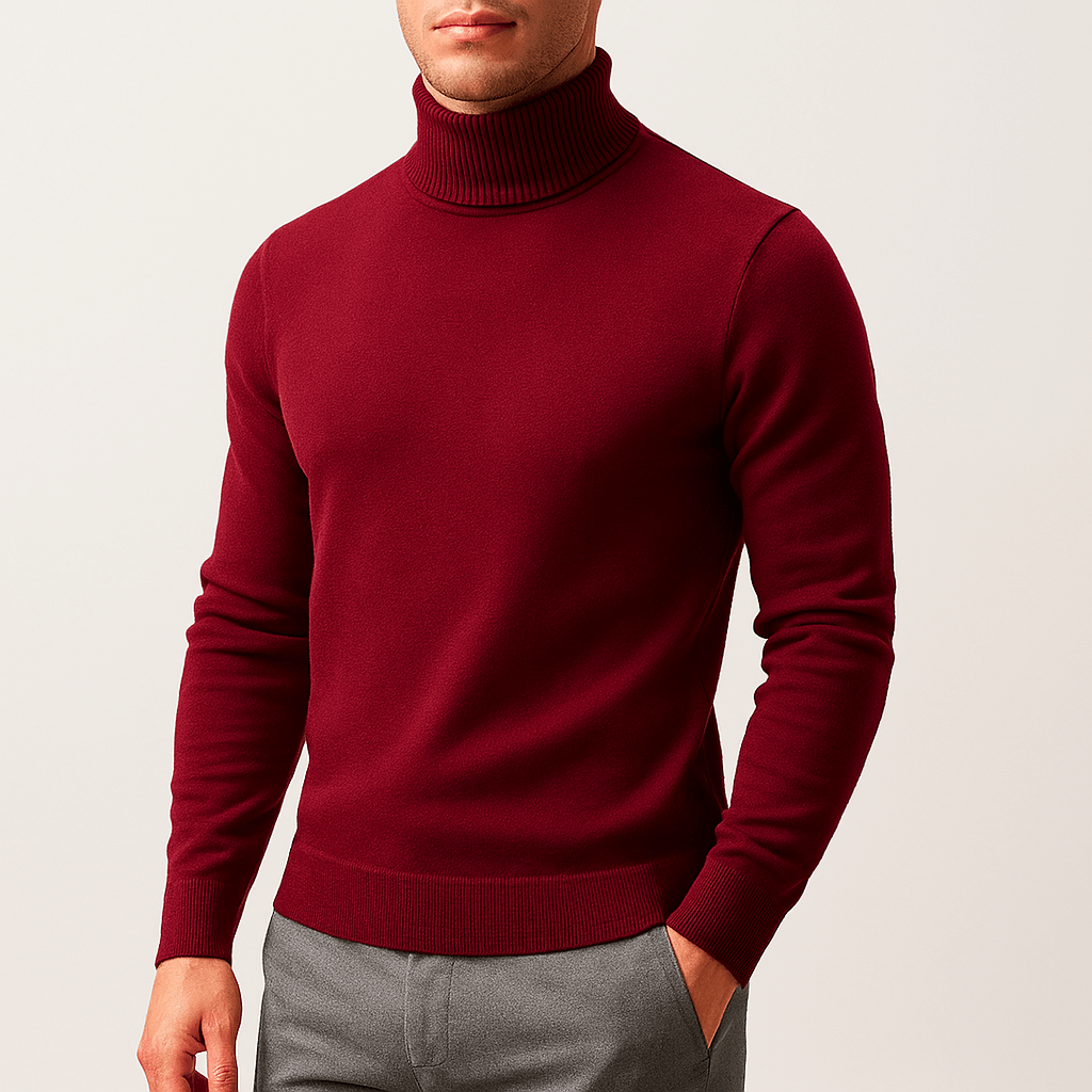 Elarova | Einfarbiger Rollkragenpullover
