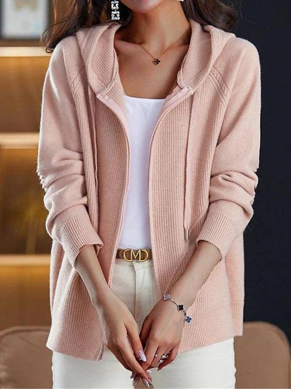 Elarova | Einfarbiger rosa Hoodie