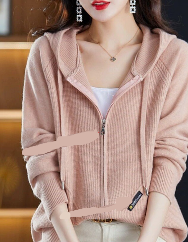 Elarova | Einfarbiger rosa Hoodie