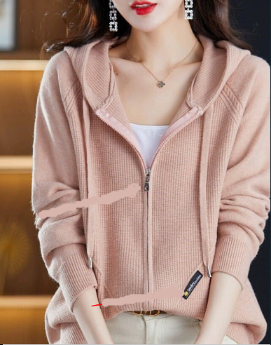 Elarova | Einfarbiger rosa Hoodie