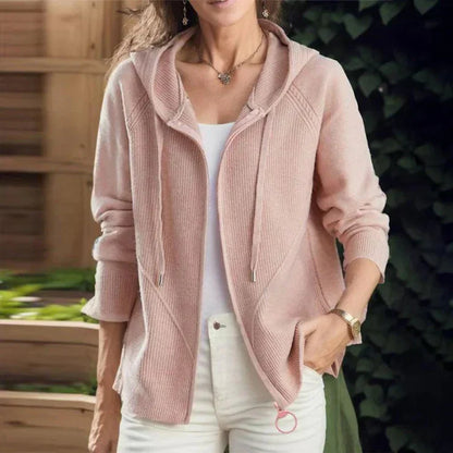 Elarova | Einfarbiger rosa Hoodie