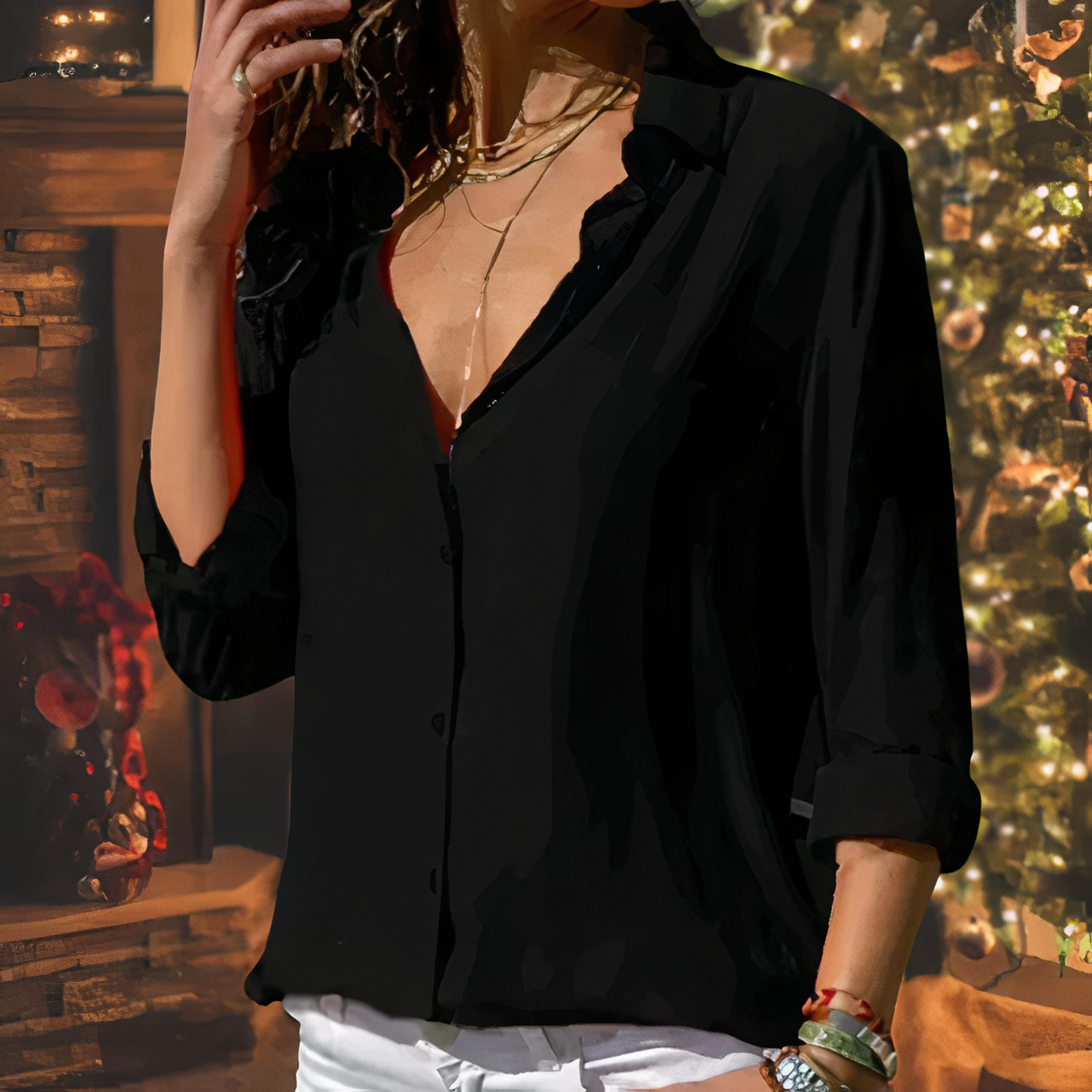 Elarova | Elegante Chiffonbluse für Frauen