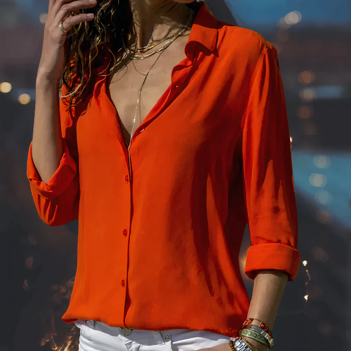 Elarova | Elegante Chiffonbluse für Frauen