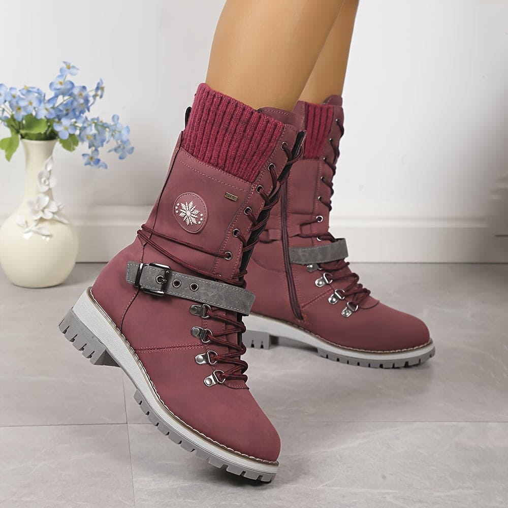Elarova | Elegante Gestrickte Thermo-Stiefel