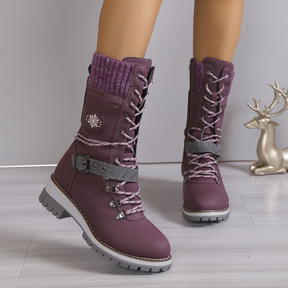 Elarova | Elegante Gestrickte Thermo-Stiefel